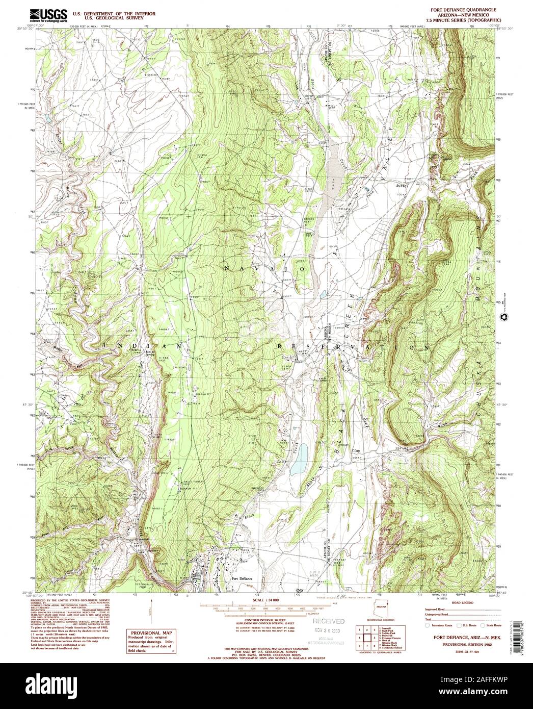 Map of fort defiance hires stock photography and images Alamy
