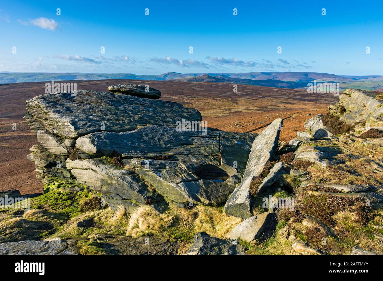 Water trough and runnels cut into a rock outcrop to provide water for ...