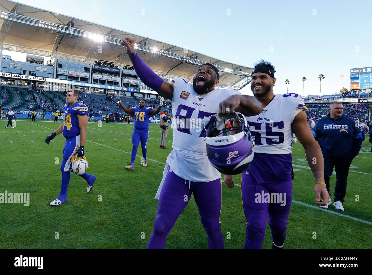 Minnesota Vikings defensive end Everson Griffen (97) before an NFL football  game against the Seattle Seahawks in Minneapolis, Sunday, Sept. 26, 2021.  (AP Photo/Bruce Kluckhohn Stock Photo - Alamy