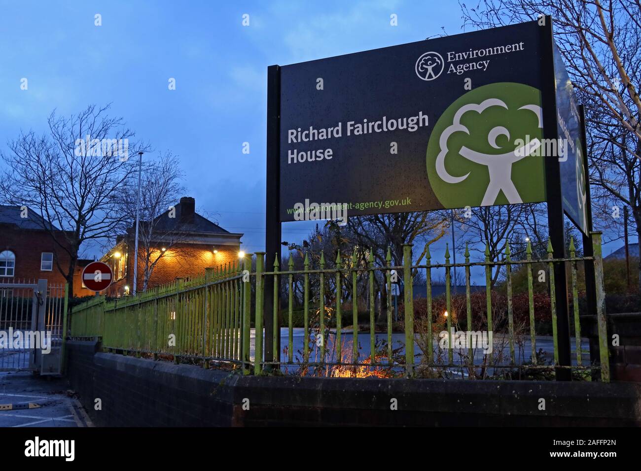 Richard Fairclough House, The Environment Agency, Latchford, Warrington,Cheshire, England, UK, at dusk Stock Photo