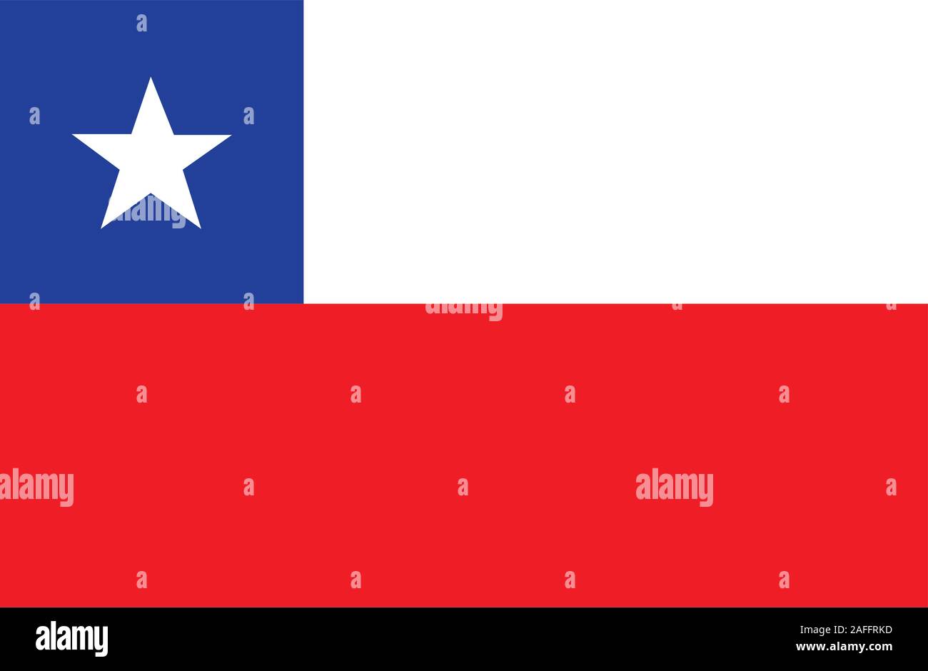 Flag of Chile. Chilean flag. Stock Vector