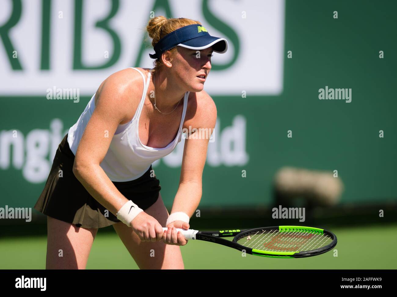 Madison Brengle of the United States in action during the first round of  the 2019 BNP Paribas Open WTA Premier Mandatory tennis tournament Stock  Photo - Alamy