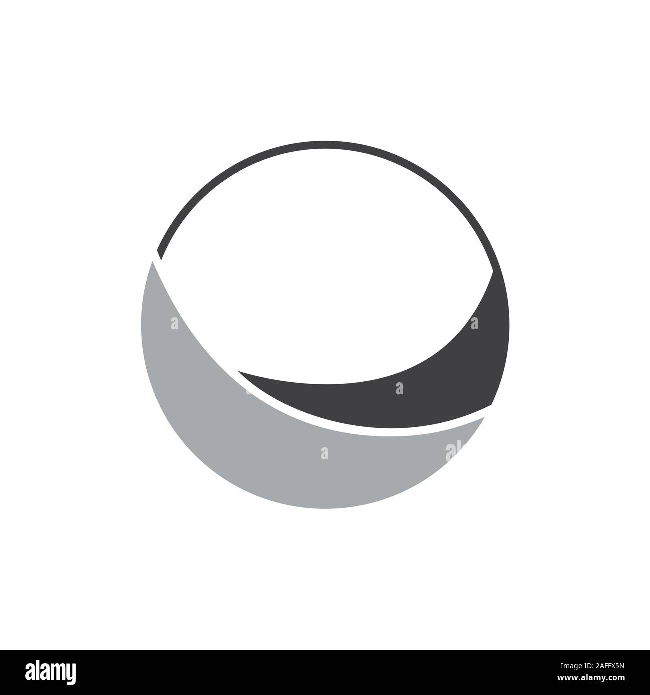 circle geometric waves simple design logo vector Stock Vector Image ...