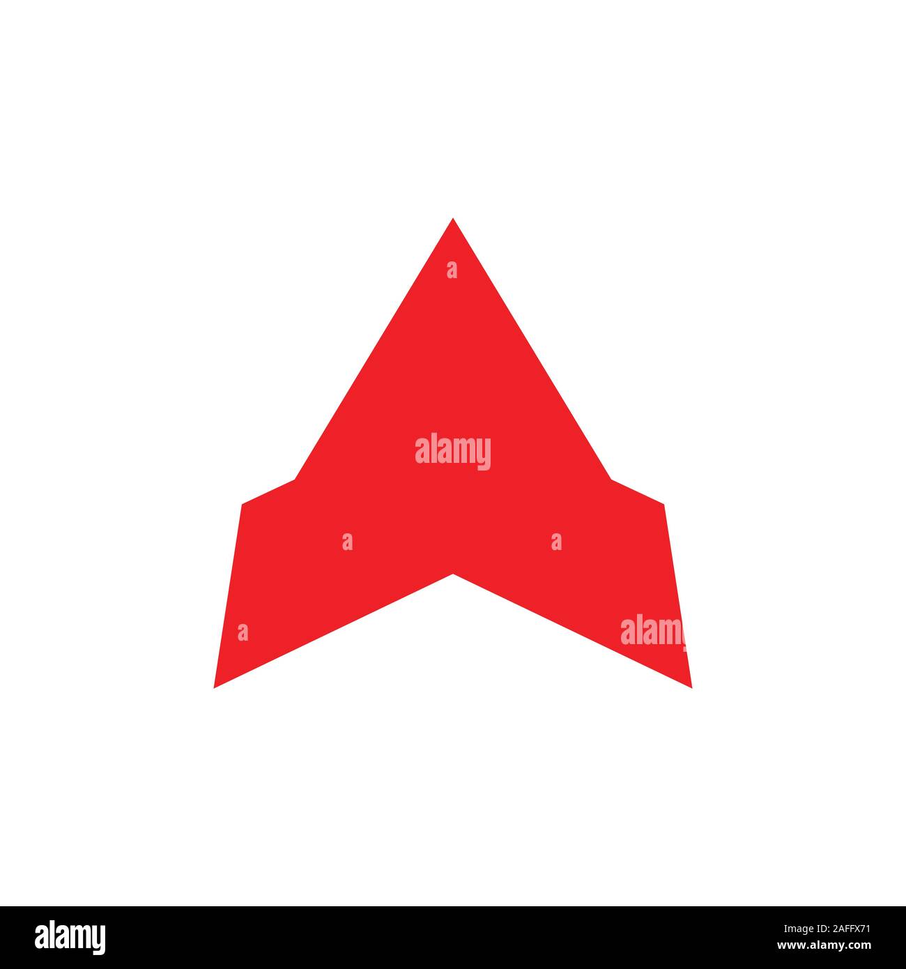 red geometric arrow simple logo vector Stock Vector Image & Art - Alamy