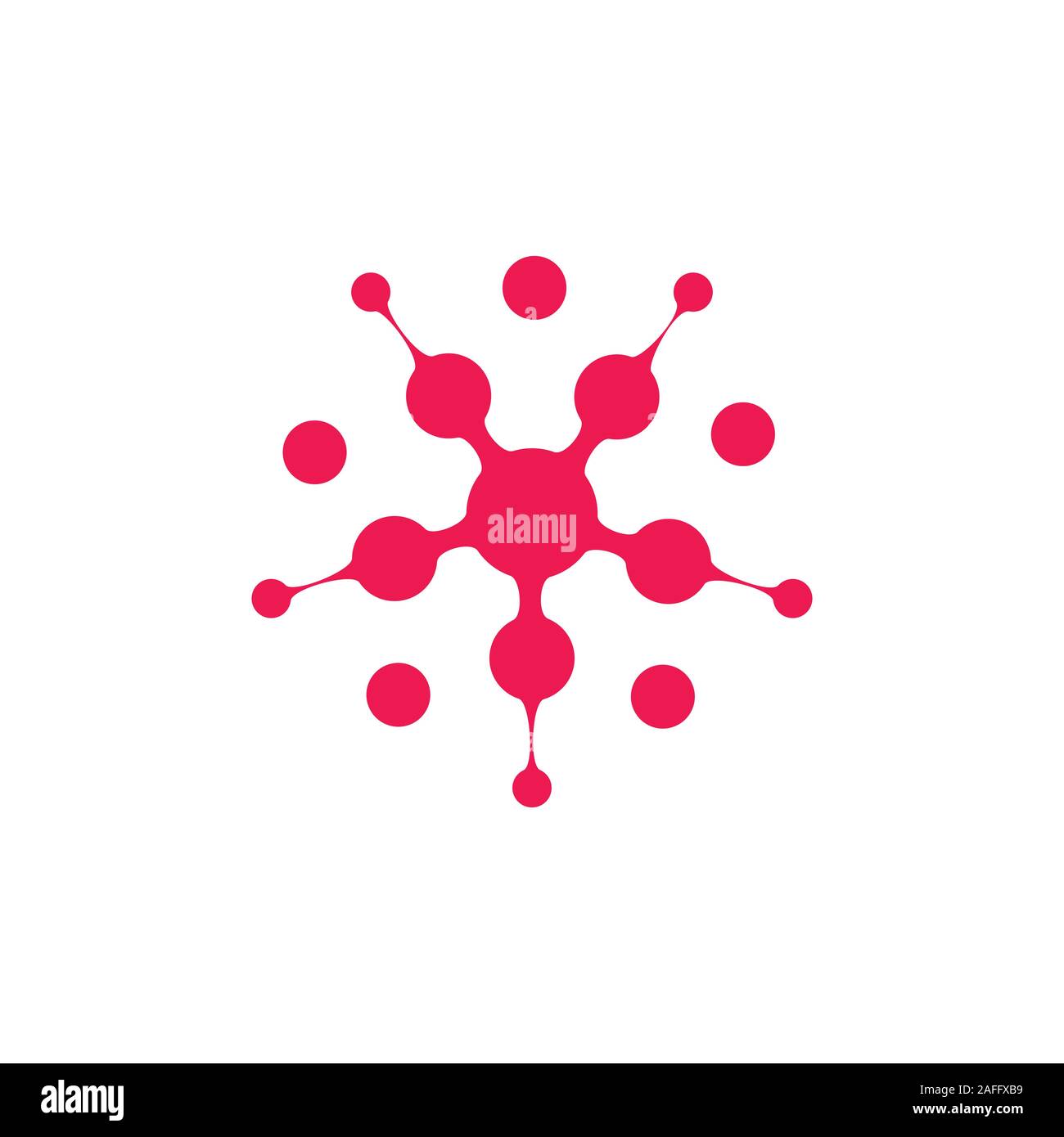 linked dots star modern technology logo vector Stock Vector