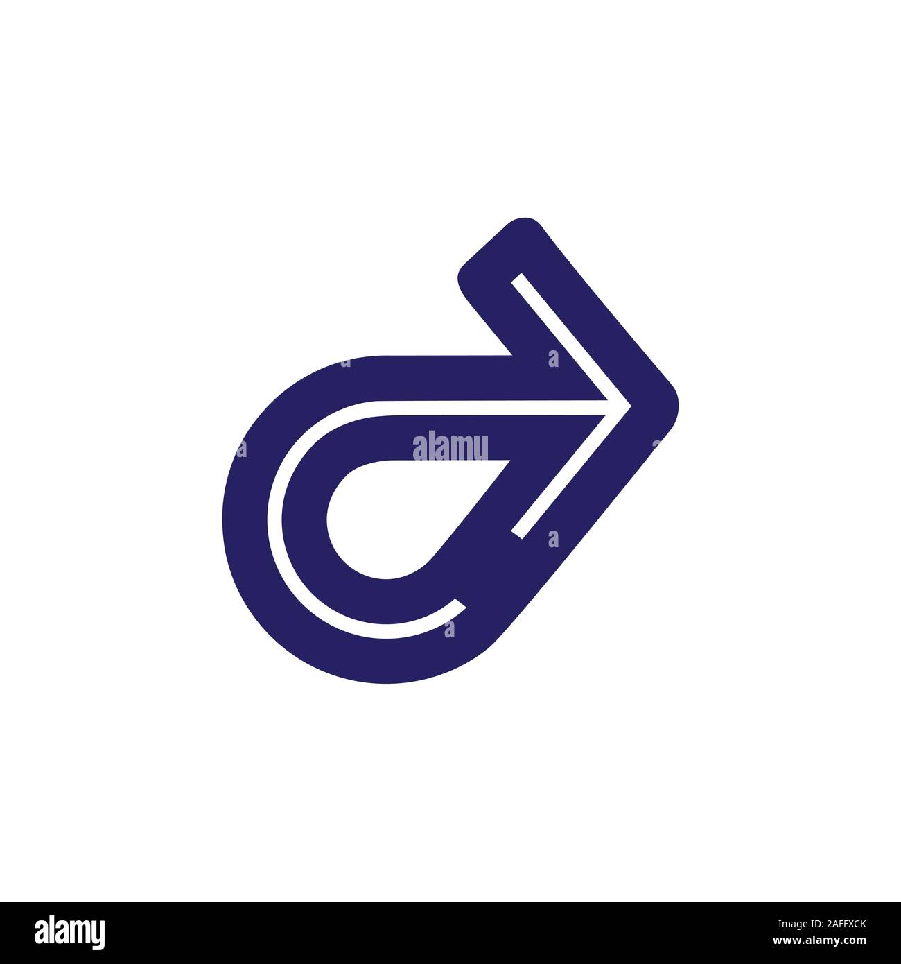 letter c rotation arrow pointer symbol logo vector Stock Vector