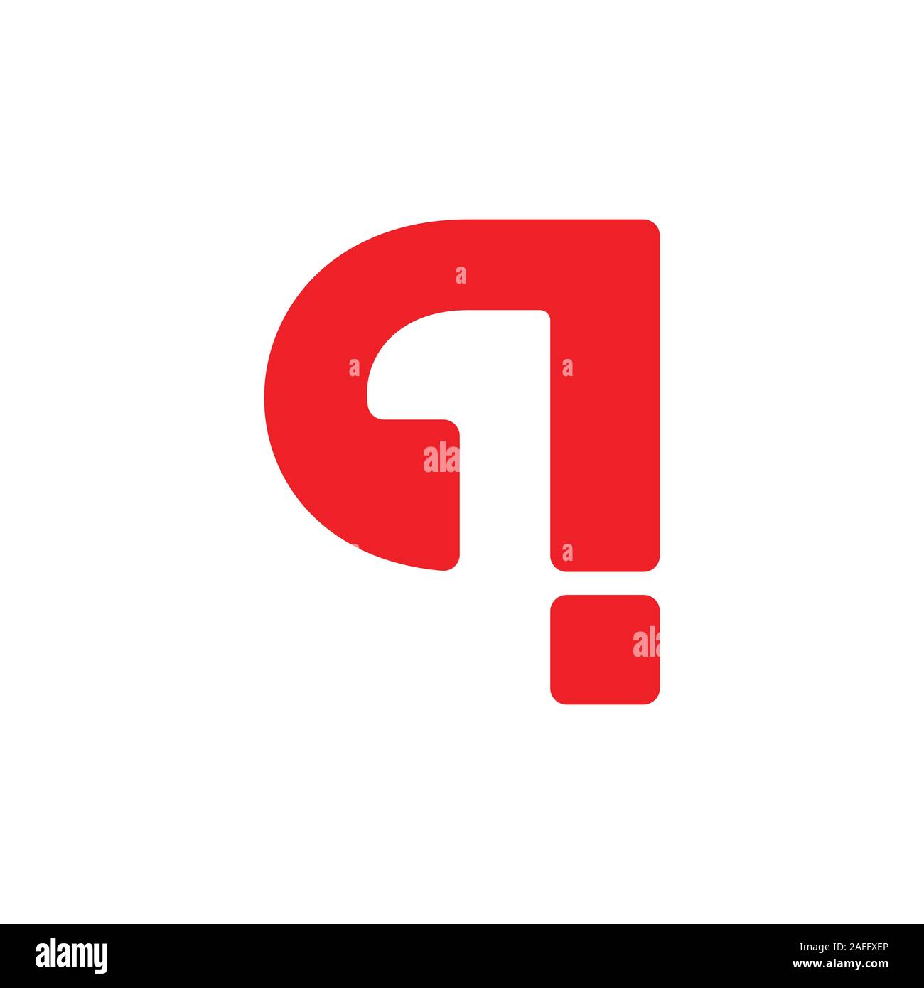 letter iq simple abstract geometric logo vector Stock Vector