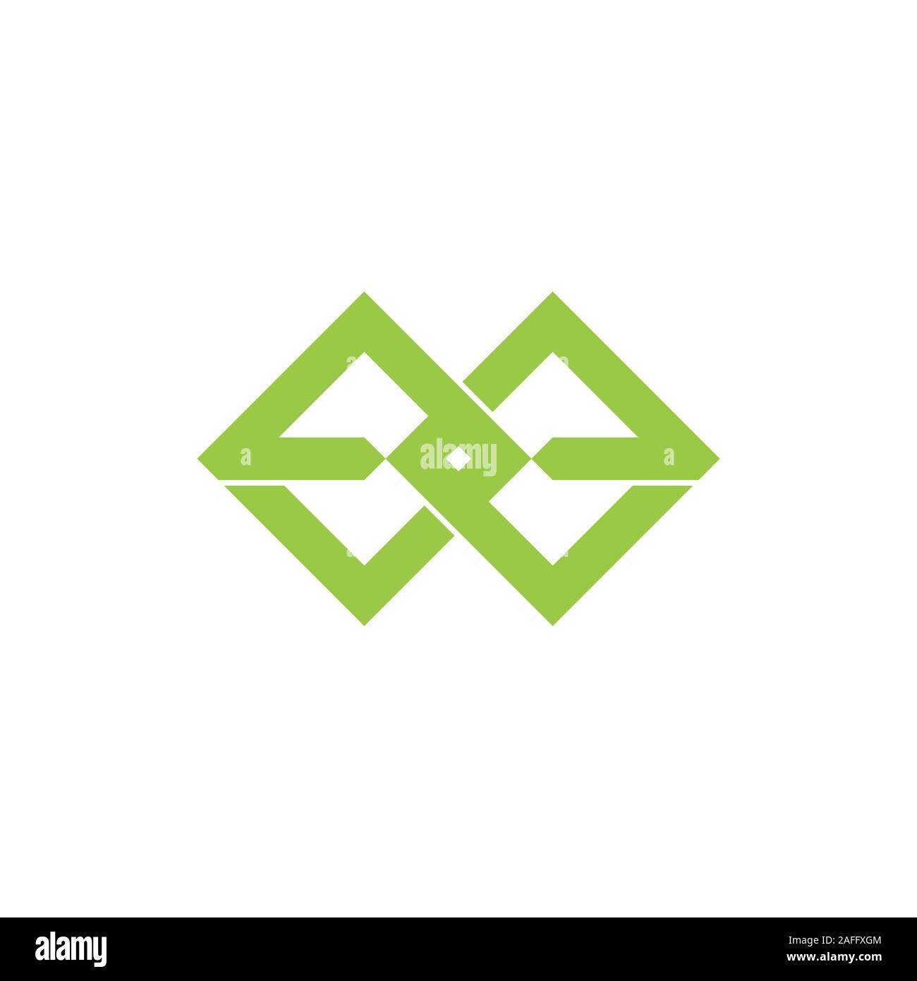 letter ee linked square geometric logo vector Stock Vector