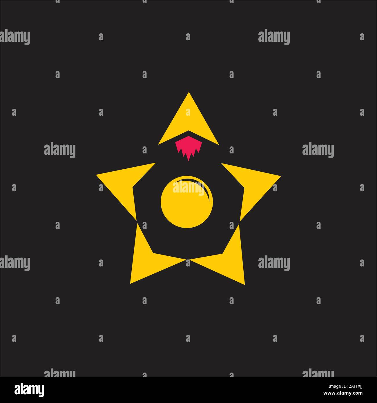 star space ship movement design logo vector Stock Vector