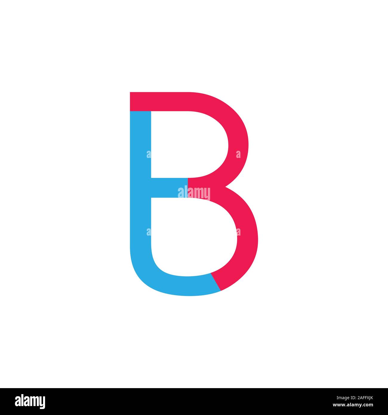 letter tb simple linked geometric logo vector Stock Vector