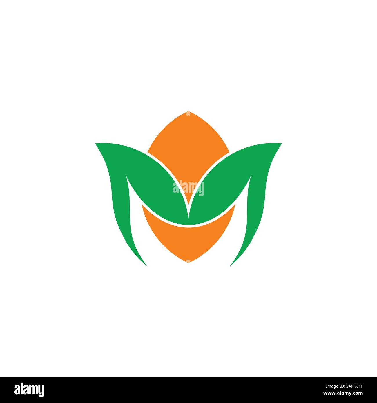 letter m simple curves lemon leaf logo vector Stock Vector Image & Art ...