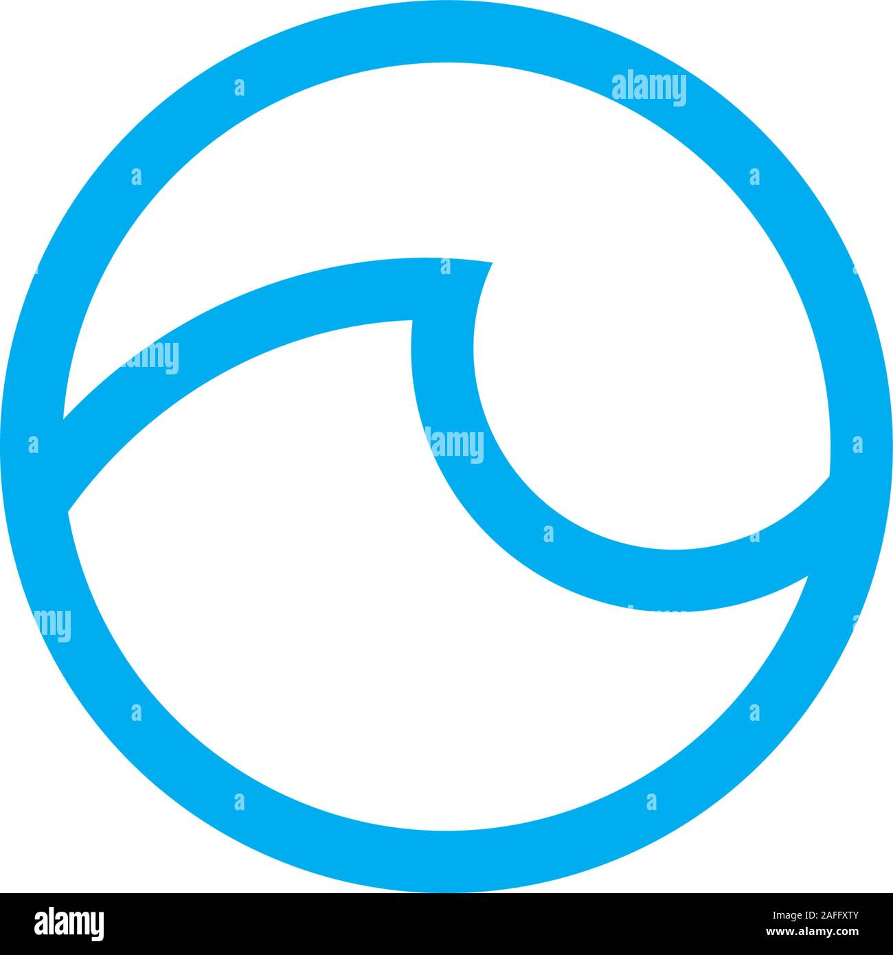 simple circle geometric wave line geometric logo Stock Vector Image ...