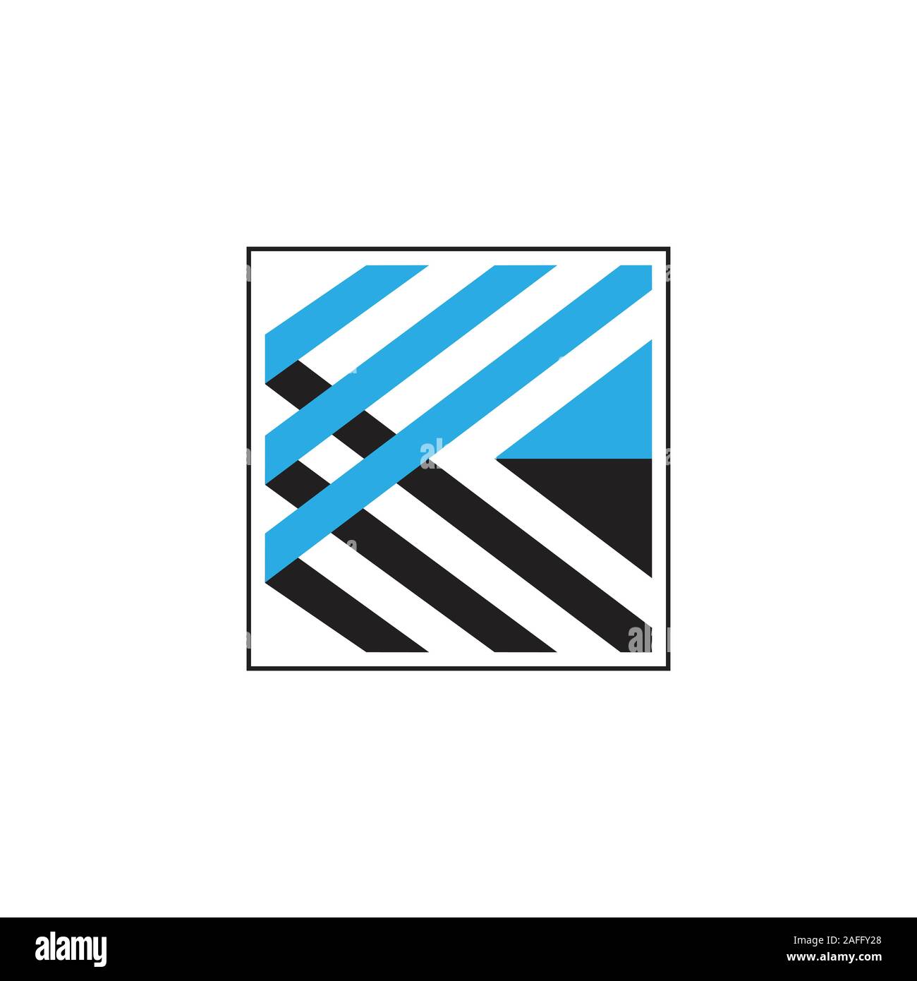 abstract letter k stripes geometric logo vector Stock Vector Image ...