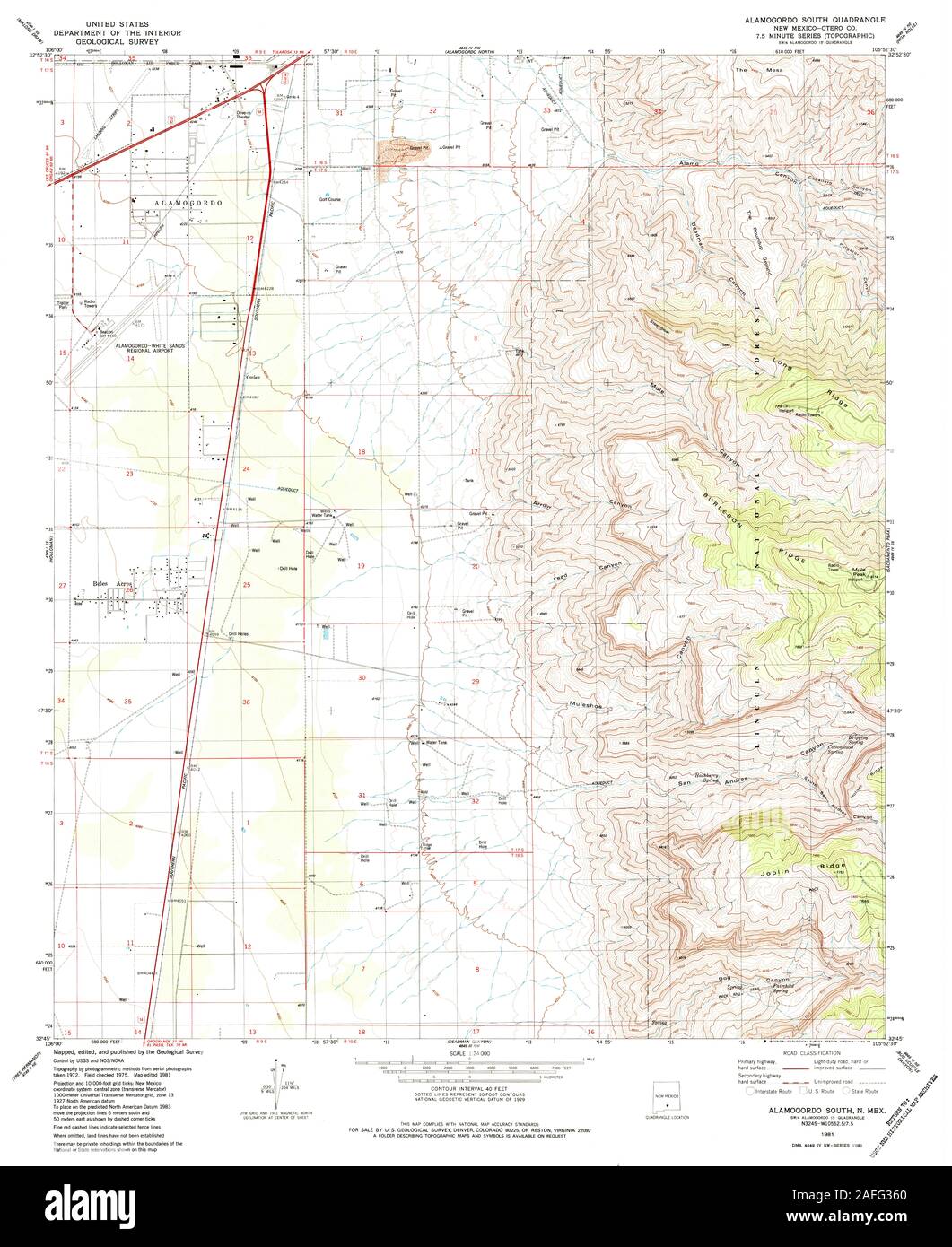 Map of alamogordo hires stock photography and images Alamy
