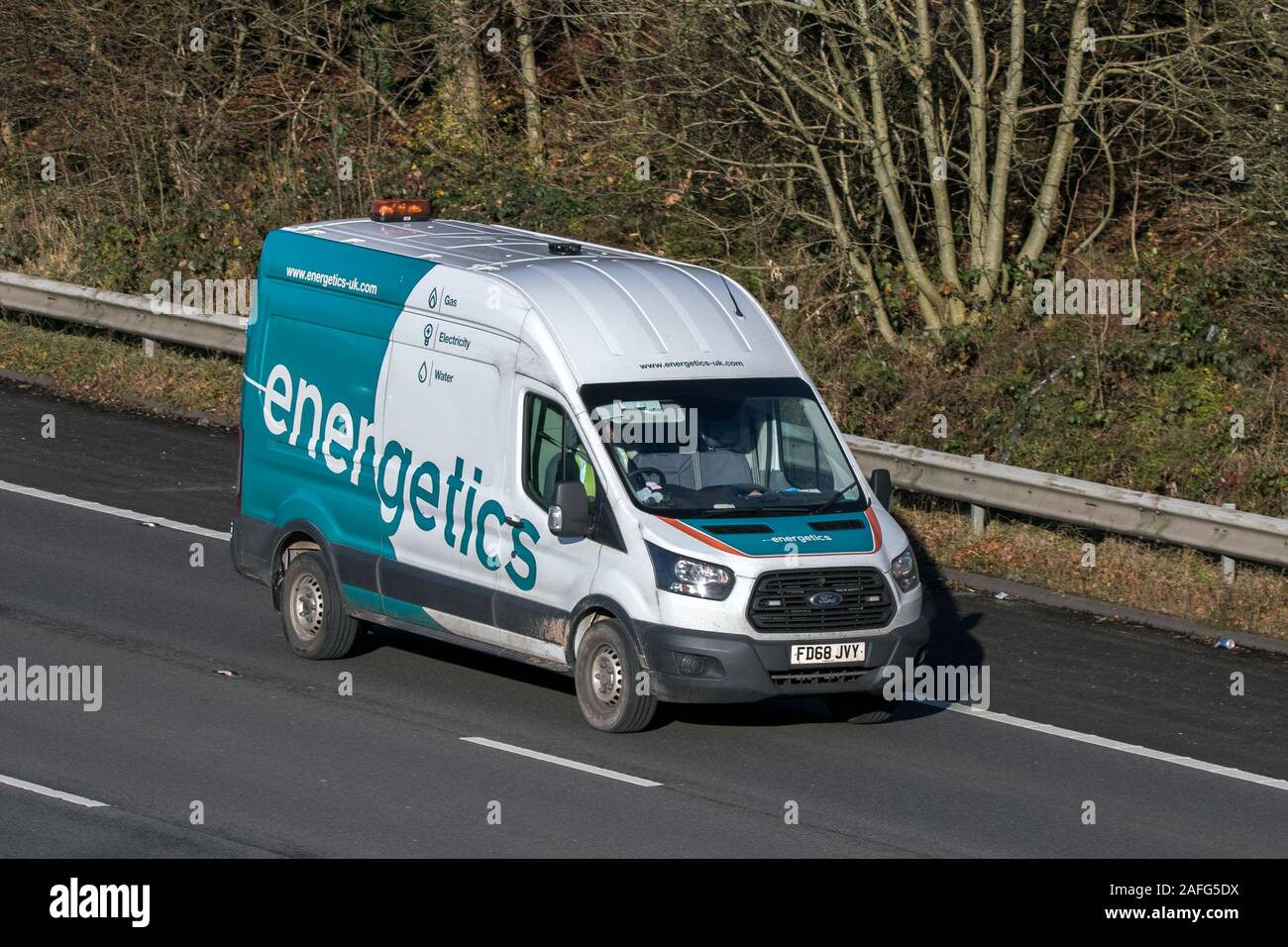 Energetics service vandriving on the M61 near Manchester, UK Stock Photo