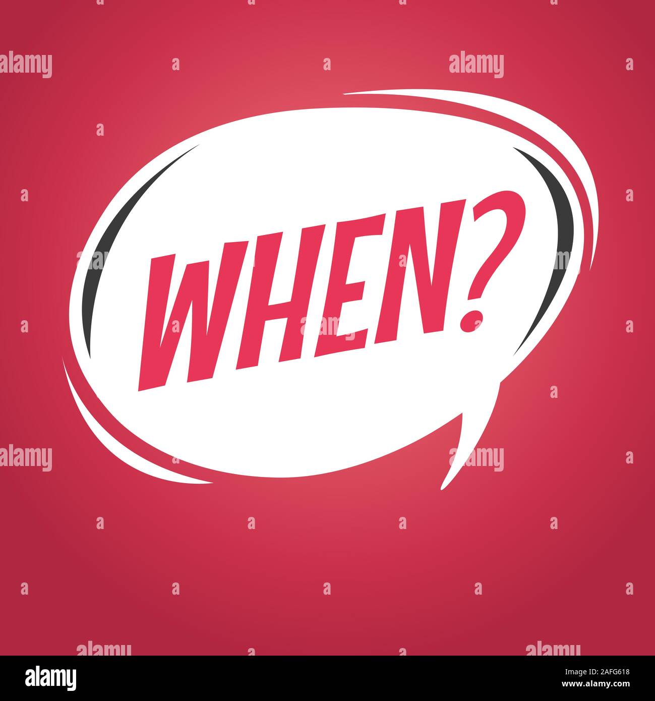 When cartoon speech bubble. Stock Vector