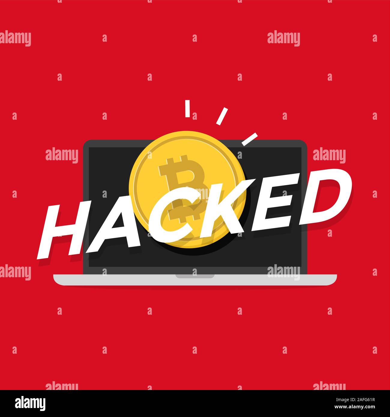 Hacked computer screen Stock Vector Images - Alamy