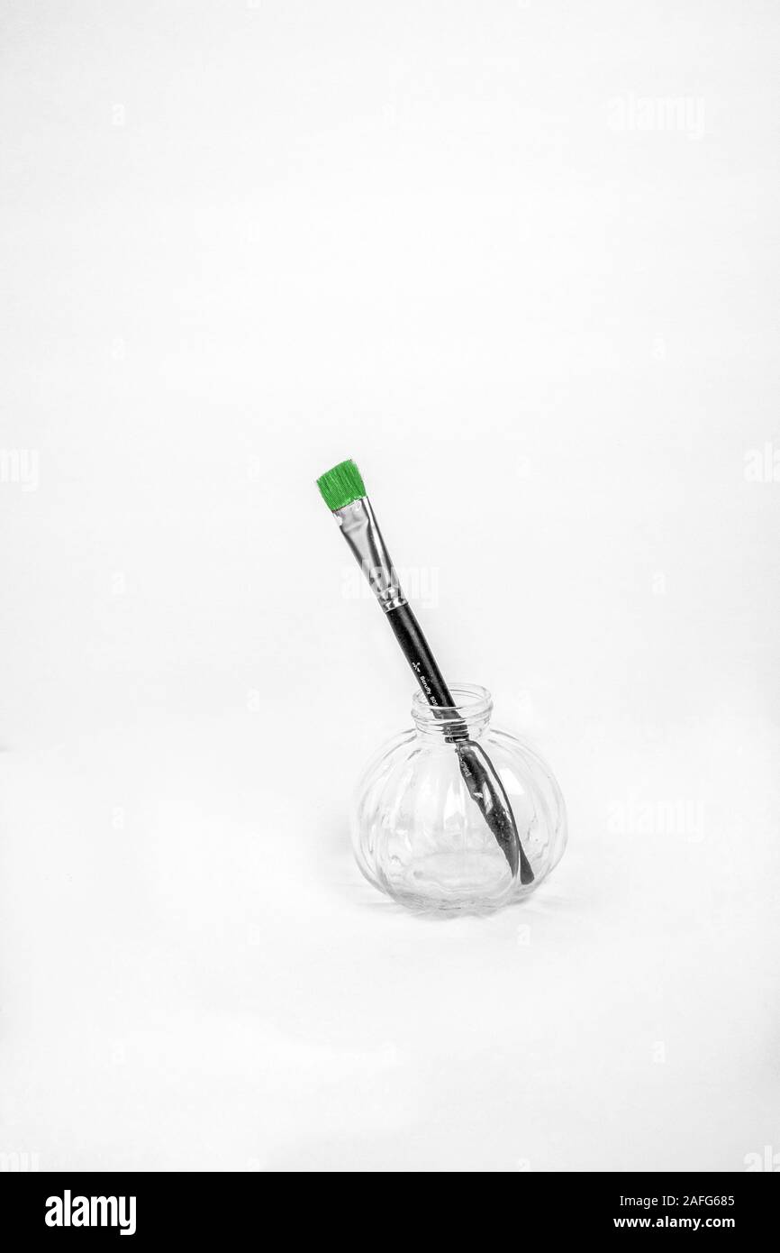 green-paint-brush-stock-photo-alamy