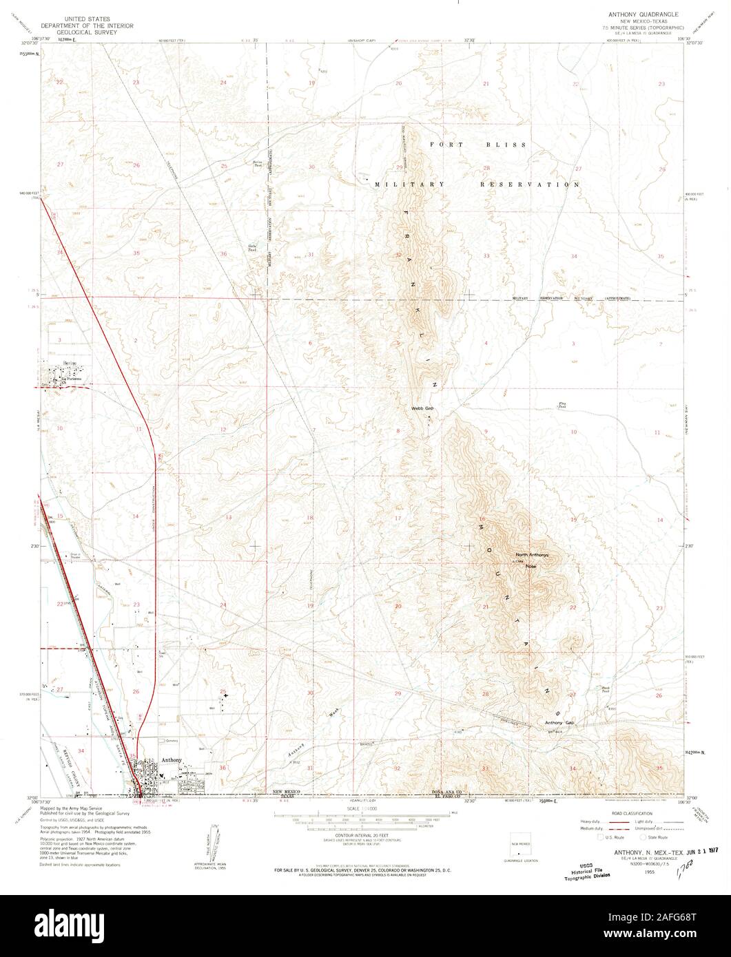 Map of anthony new mexico hires stock photography and images Alamy