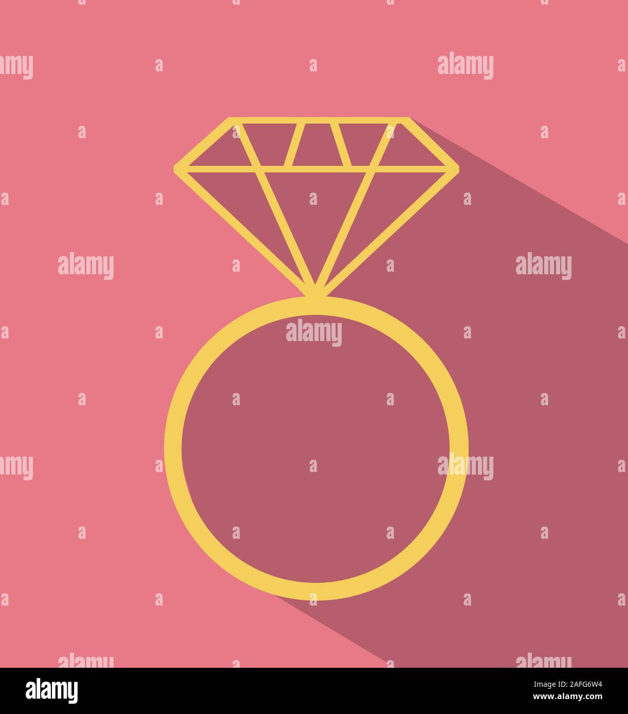 Diamond engagement ring vector illustration Stock Vector Image & Art