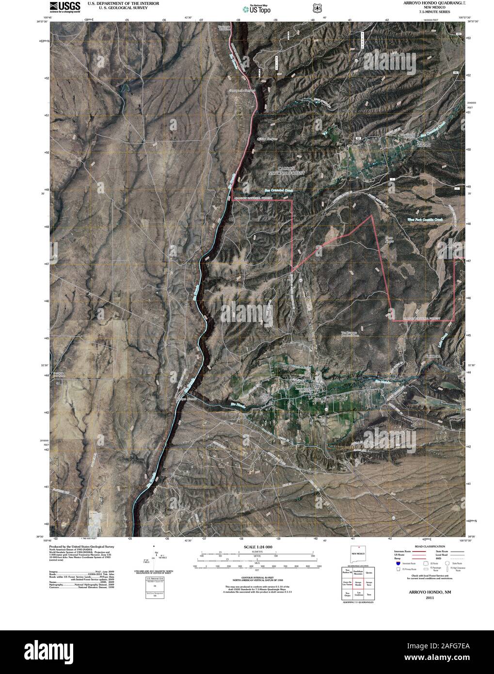 Arroyo hondo new mexico map hires stock photography and images Alamy