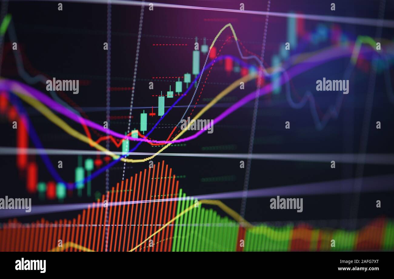 Financial business graph chart analysis stock market graph background ...