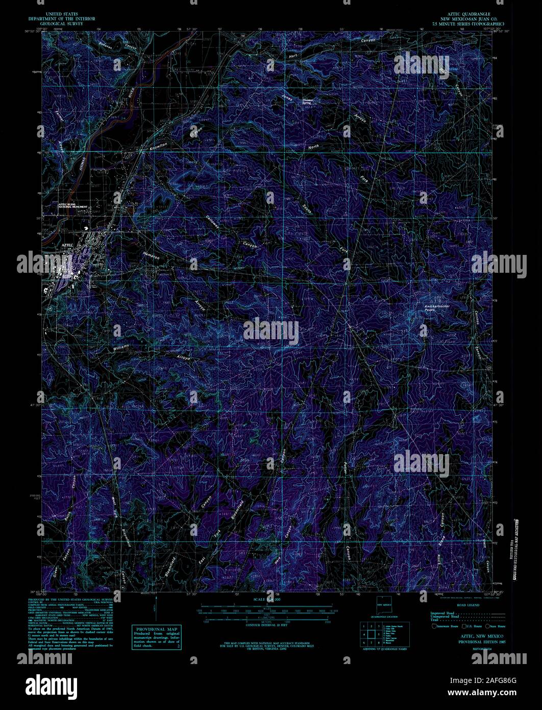 Aztec new mexico map hires stock photography and images Alamy