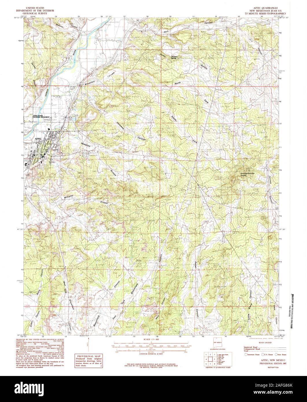 Aztec New Mexico Map Aztec New Mexico Map High Resolution Stock Photography And Images - Alamy