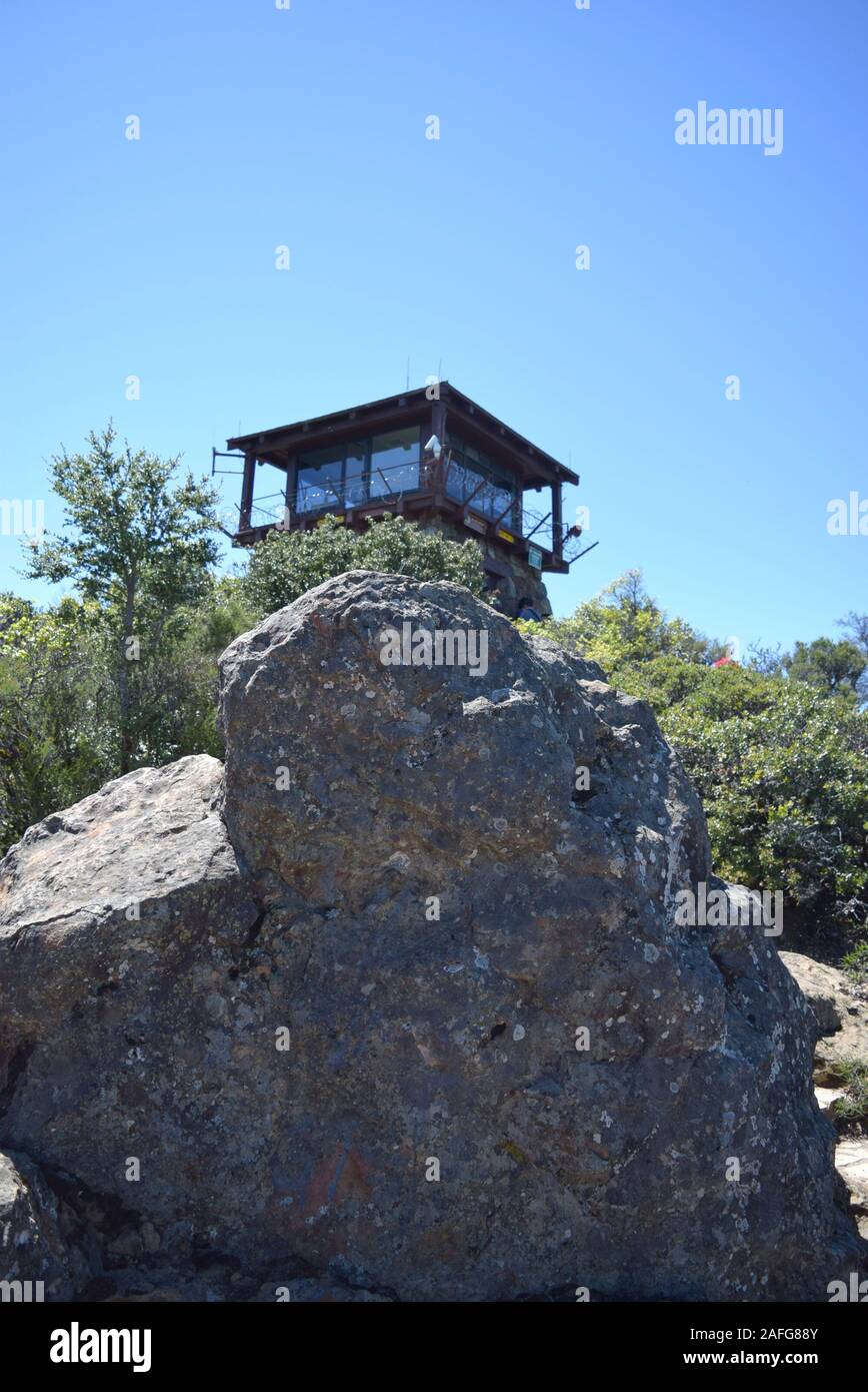 The ranger tower atop Mt. Tamalpais. Stock Photo