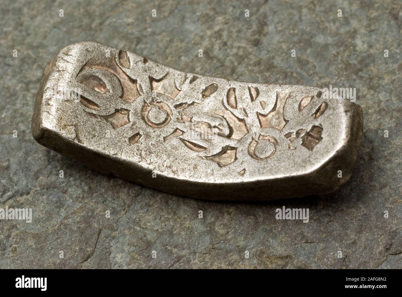 Ancient Indian Coin Circa 500-300 B.C Stock Photo