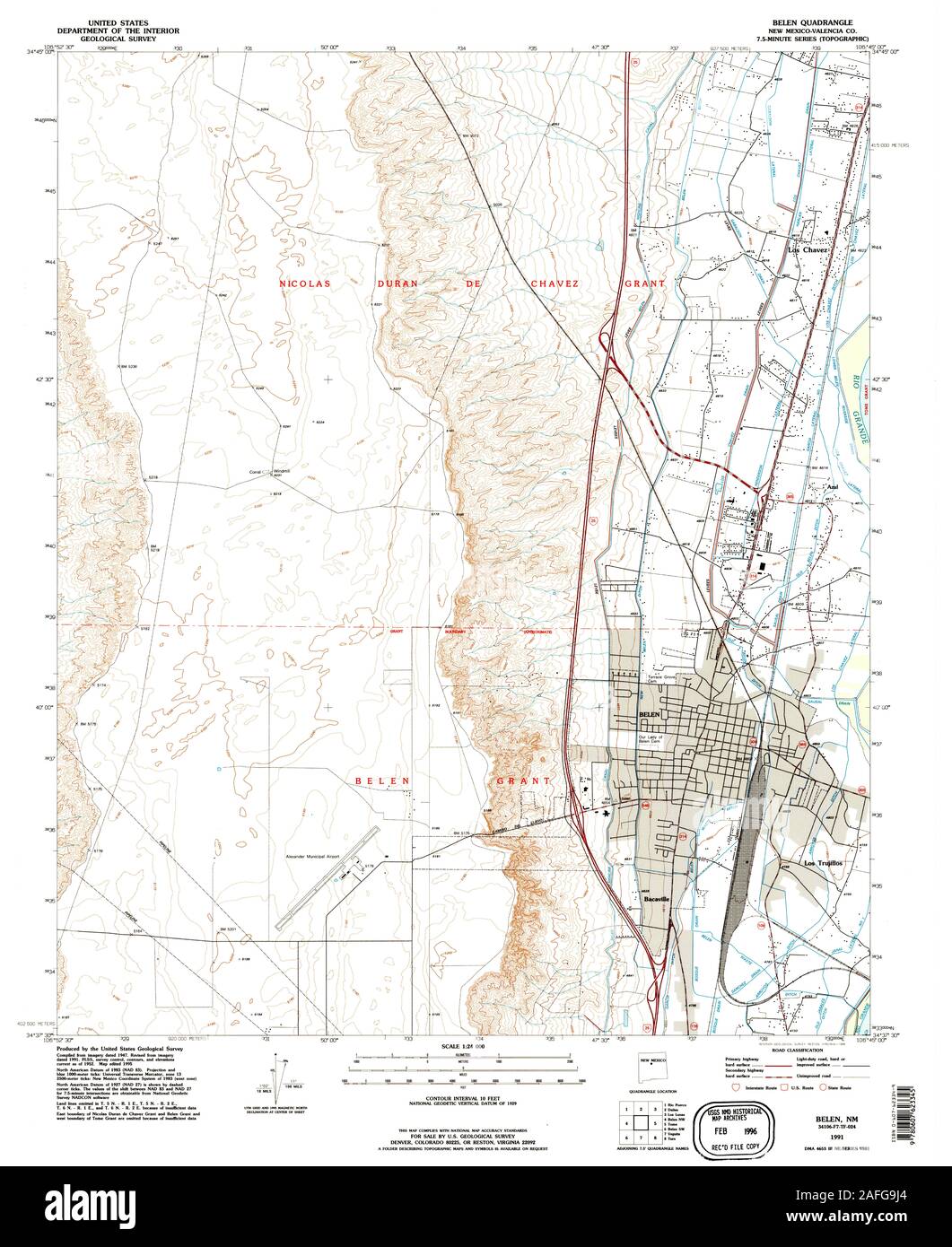 Belen new mexico map hires stock photography and images Alamy
