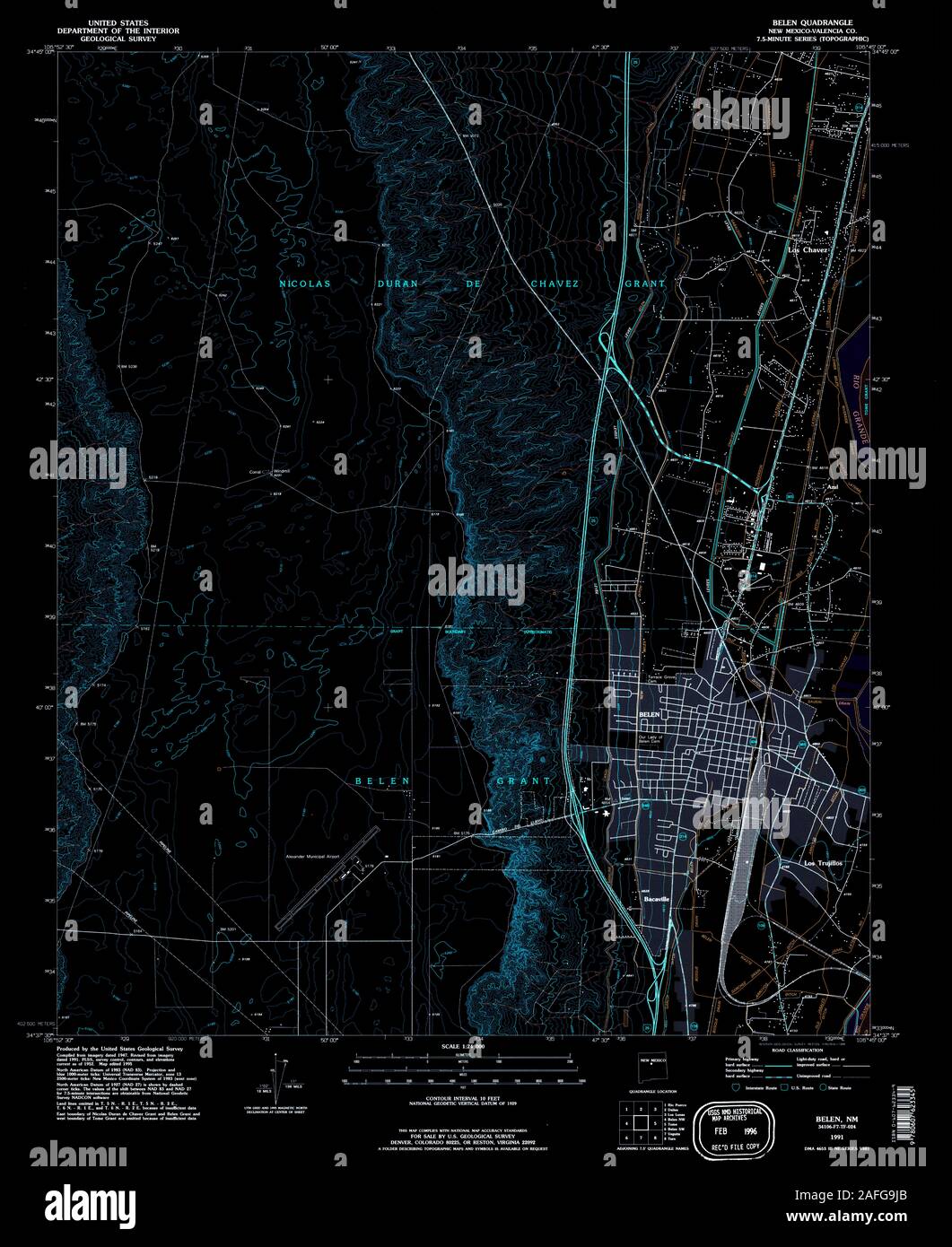 Belen new mexico map hires stock photography and images Alamy