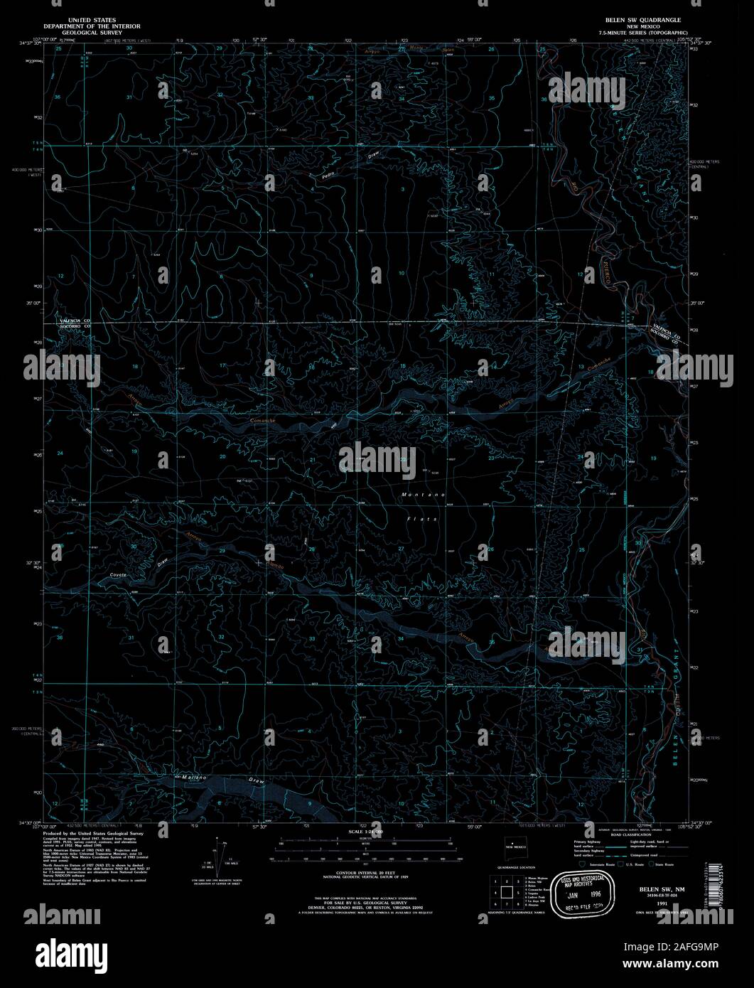 Belen new mexico map hires stock photography and images Alamy