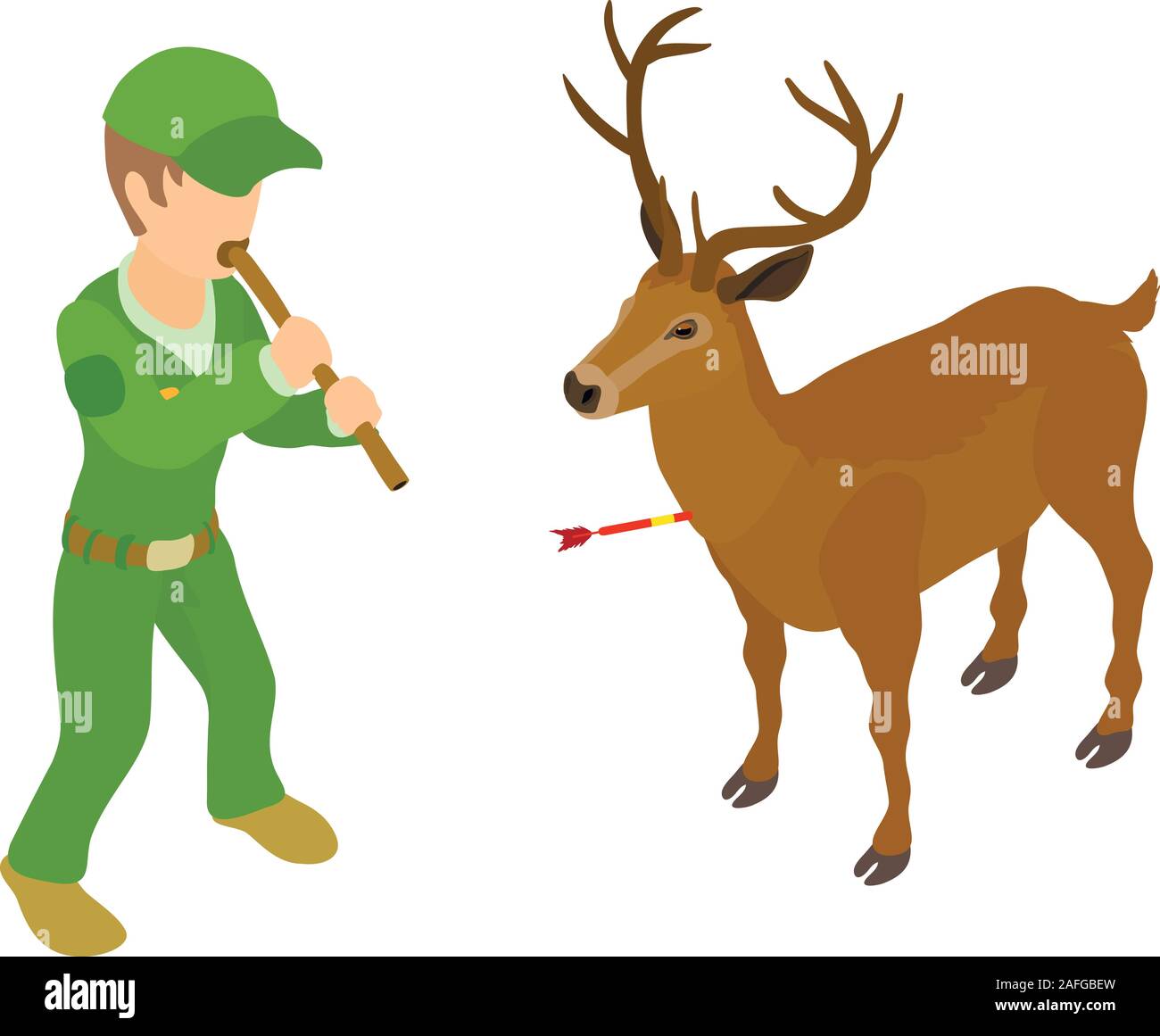 Animal vaccination icon, isometric style Stock Vector