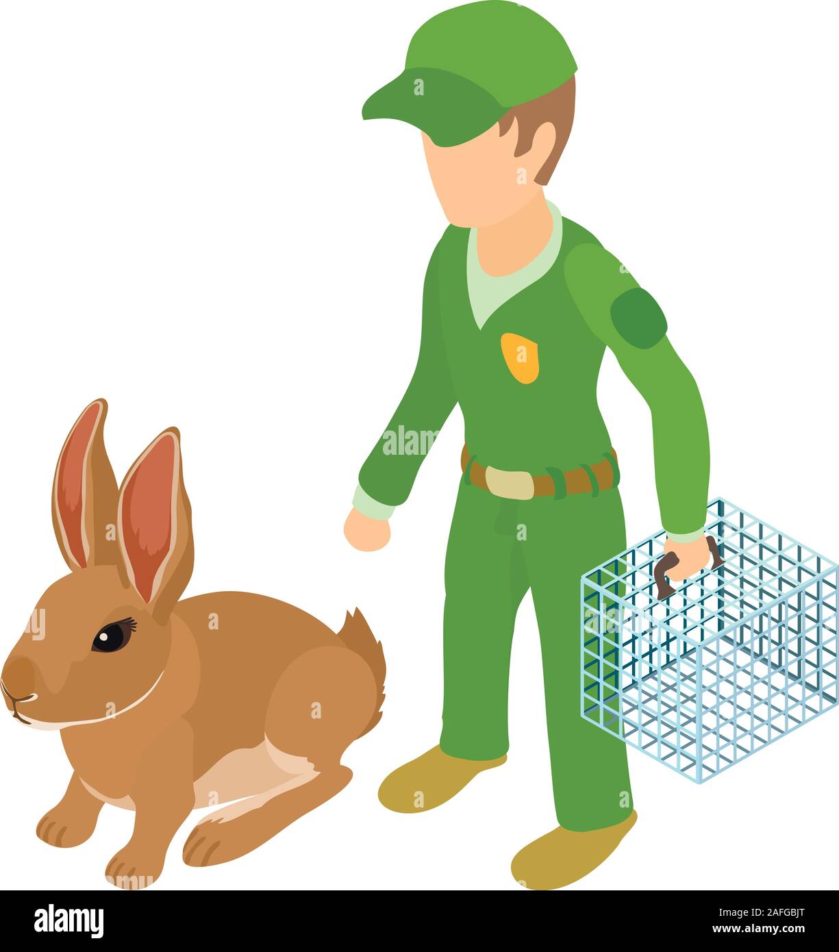 Transporting animal icon, isometric style Stock Vector