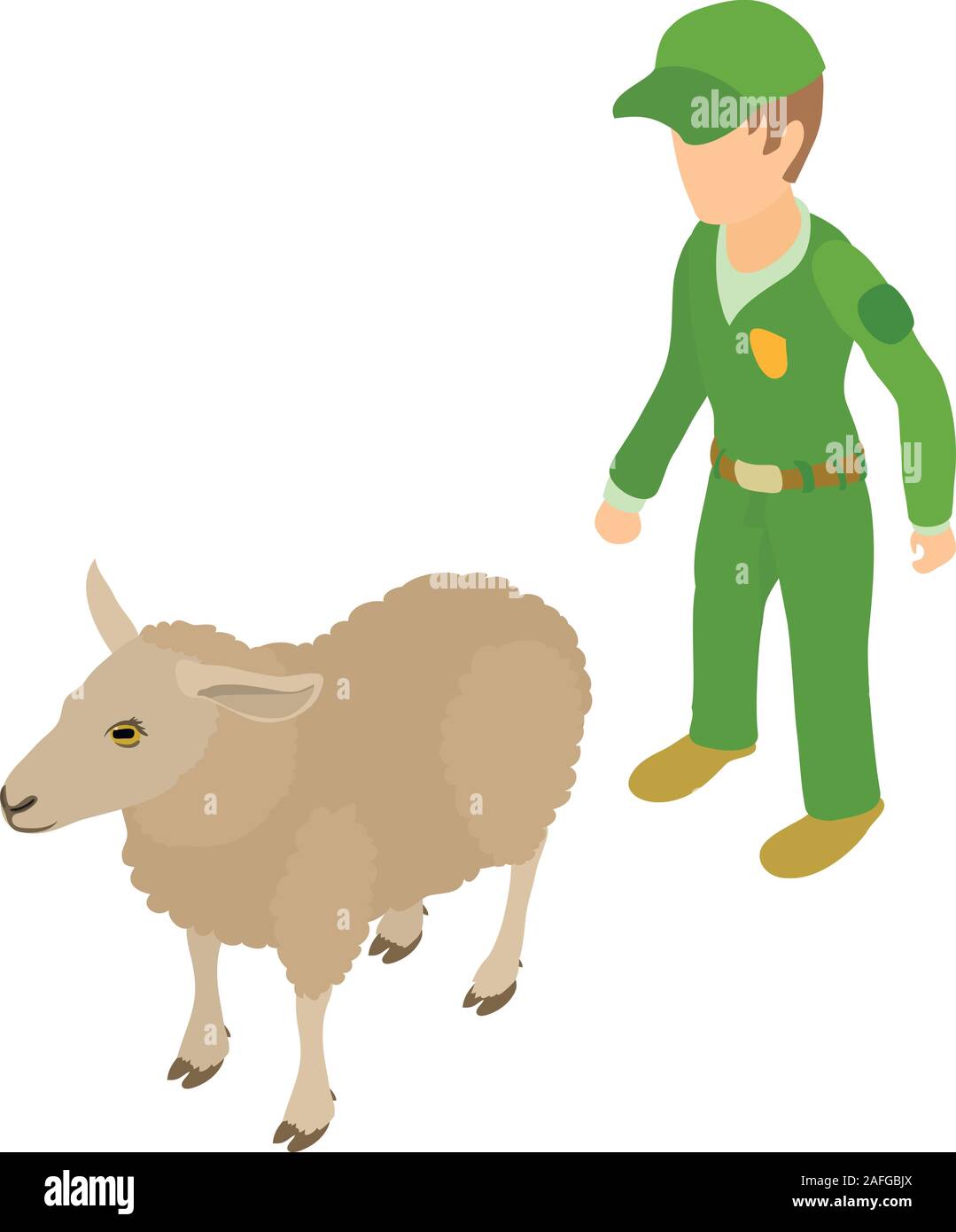 Veterinary care icon, isometric style Stock Vector