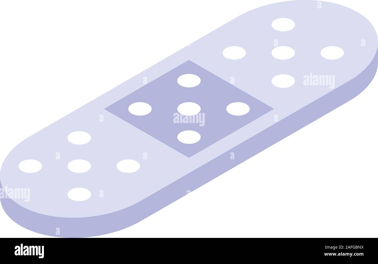 Medical plaster icon, isometric style Stock Vector