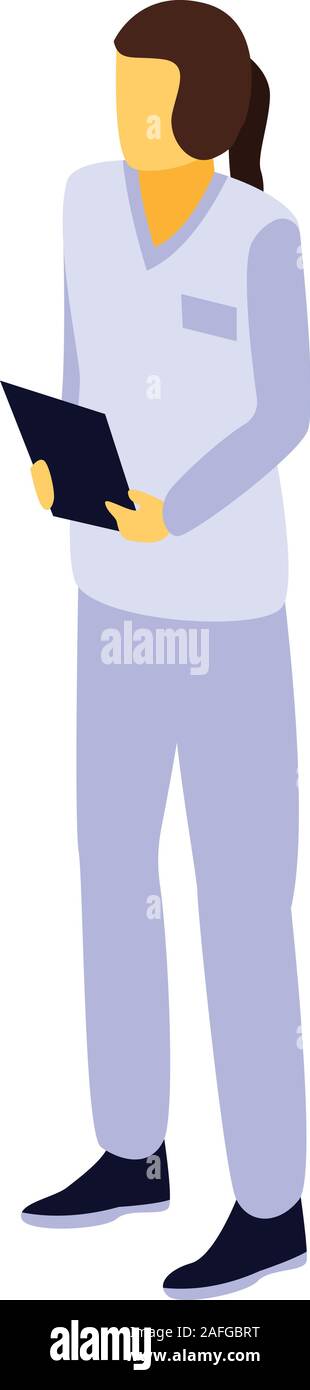Medical nurse icon, isometric style Stock Vector Image & Art - Alamy
