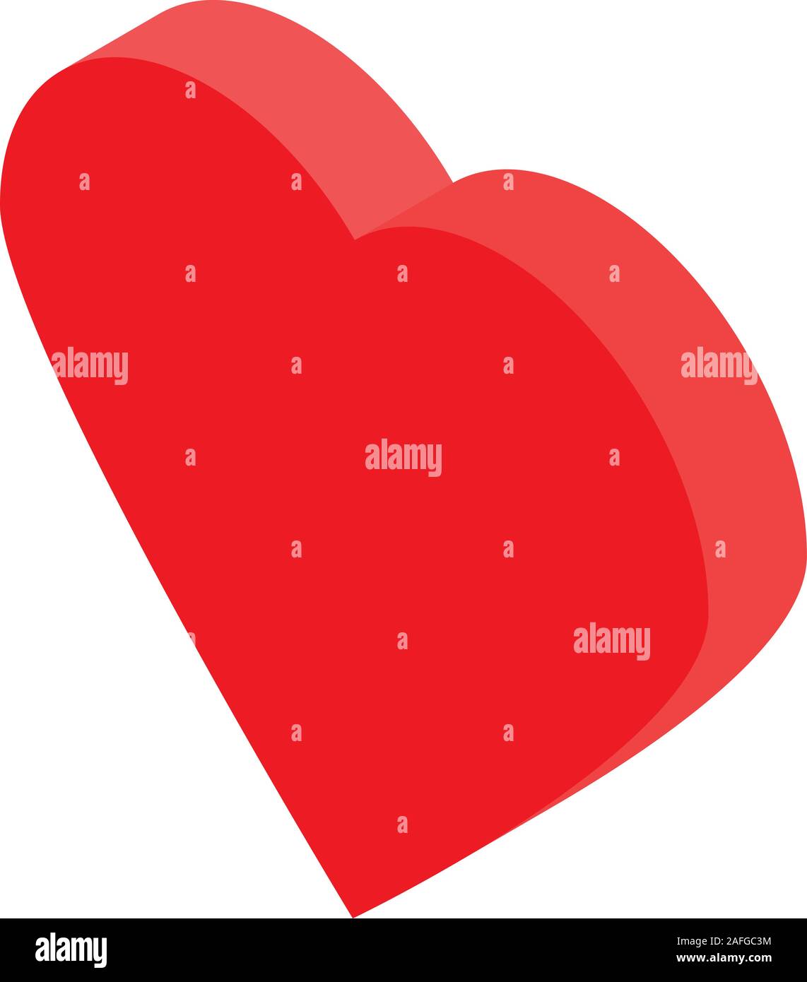 Red heart icon, isometric style Stock Vector Image & Art - Alamy