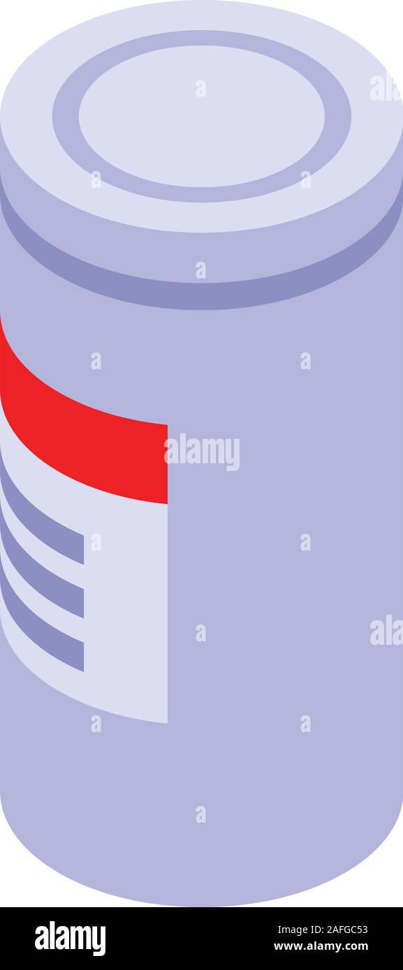 Capsule jar icon, isometric style Stock Vector
