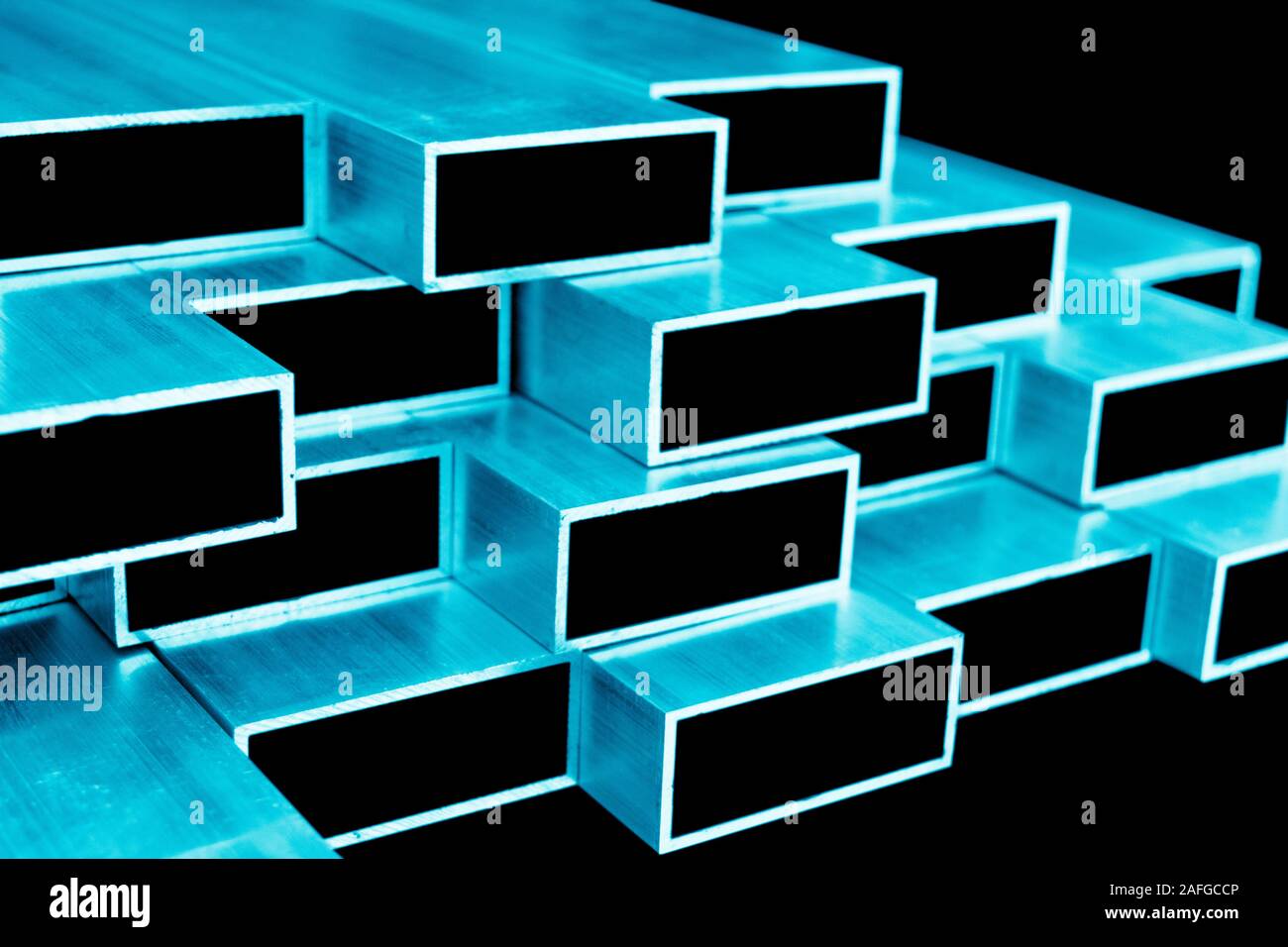Aluminium profile for windows and doors manufacturing. Structural metal