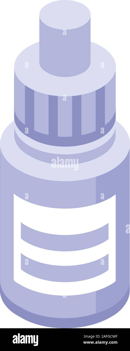 Eye care dropper icon, isometric style Stock Vector