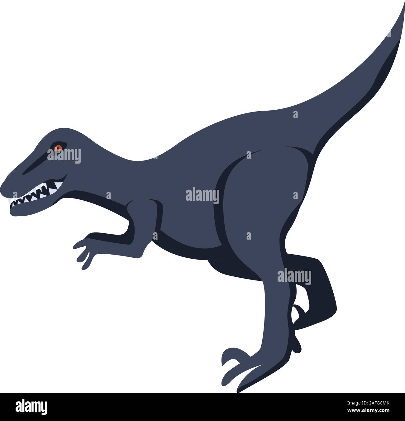 Black dinosaur icon, isometric style Stock Vector