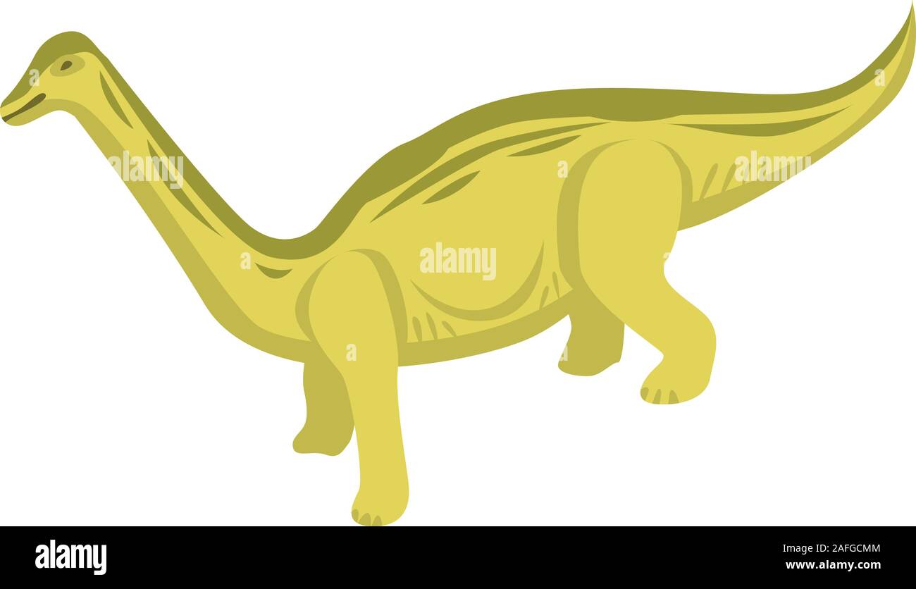 Herbivorous dino icon, isometric style Stock Vector