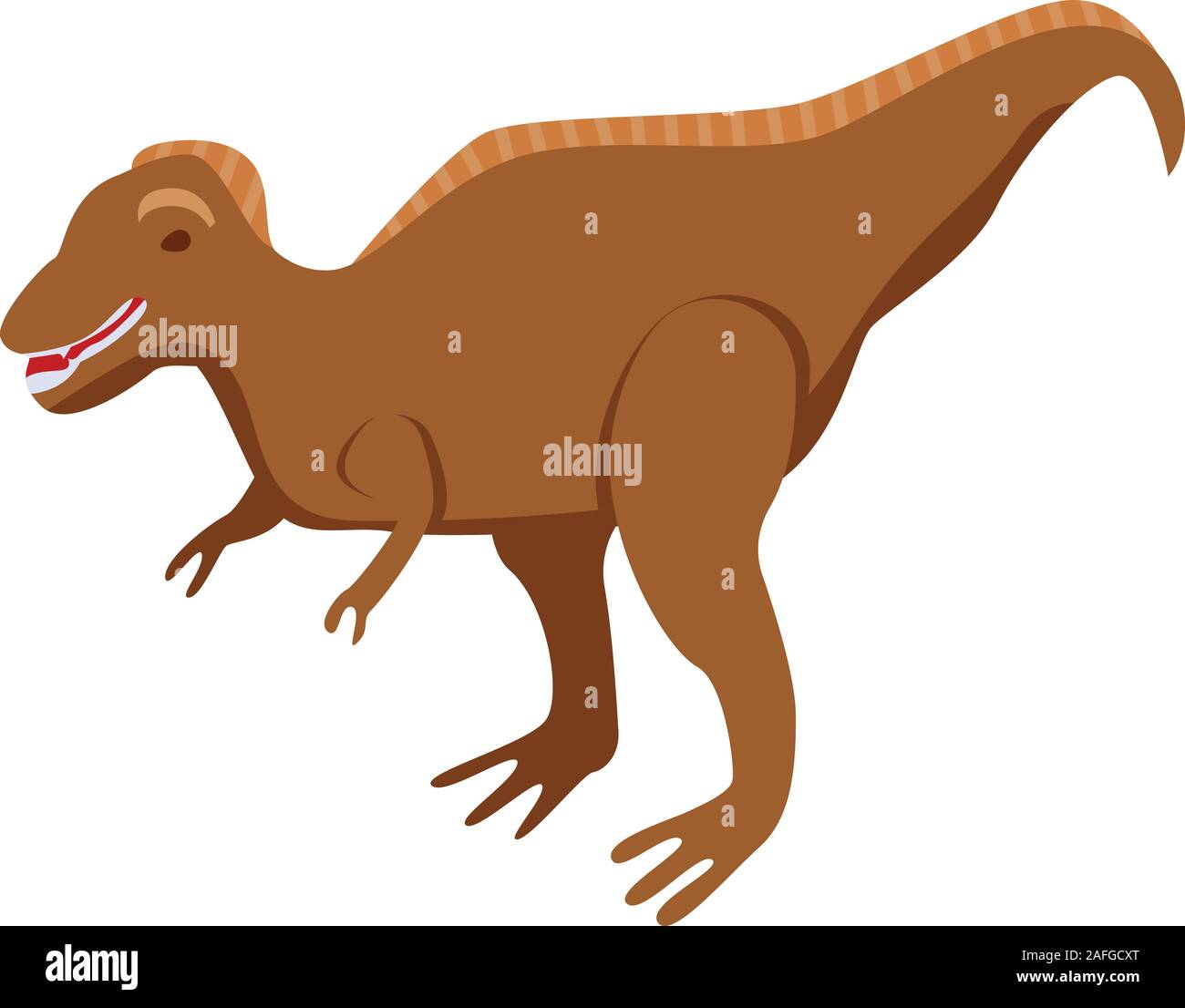 Carnivore dinosaur icon, isometric style Stock Vector