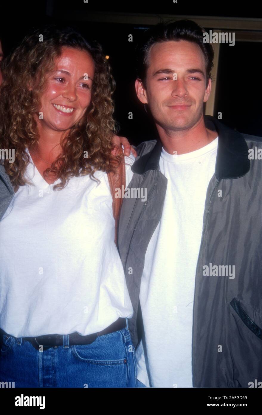 Beverly Hills California Usa 3rd April 1995 Actor Luke Perry And Wife Minnie Rachel Sharp Attend New Line Cinema S Don Juan Demarco Premiere On April 3 1995 At The Academy Theatre In