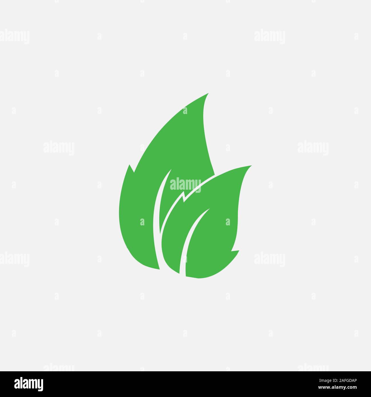Green leaf, Eco icon Vector illustration, flat design Stock Vector ...