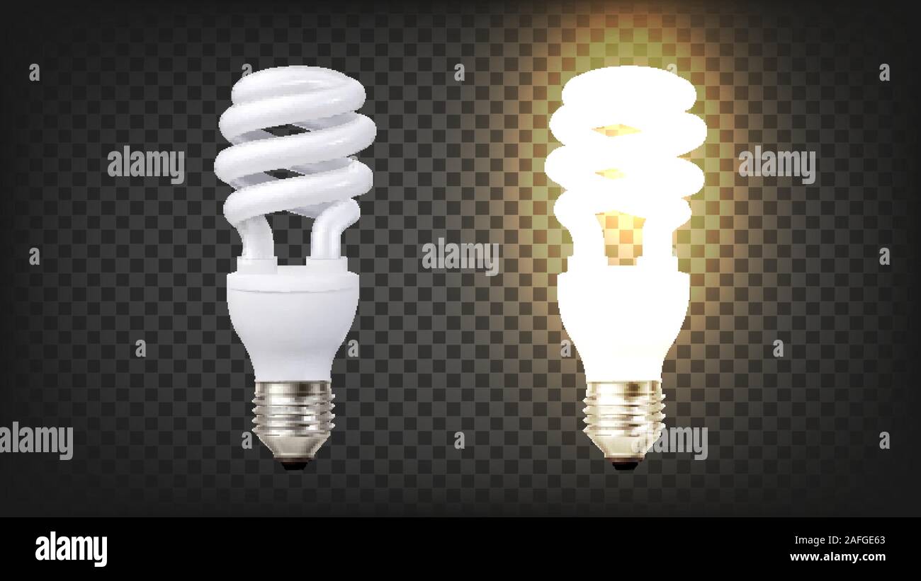 Energy Efficiency Fluorescent Lamp Cfl Vector Stock Vector Image & Art