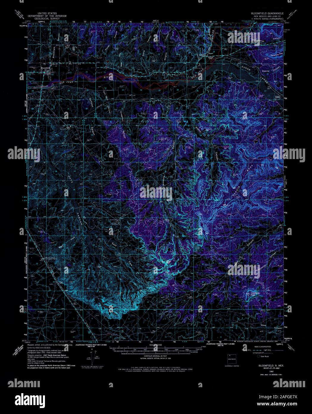 Map of bloomfield new mexico hires stock photography and images Alamy