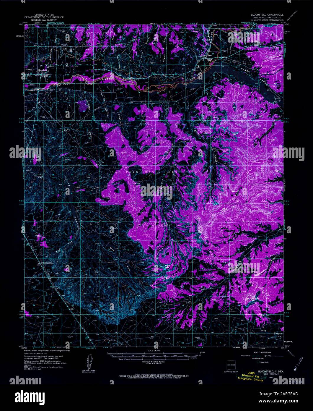 Map of bloomfield new mexico hires stock photography and images Alamy
